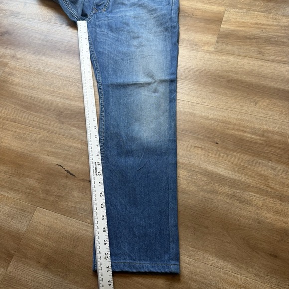 Diesel Jeans Men 34x28 Blue Larkee Tapered Leg Denim Medium Wash 0814Z (Hemmed) - Picture 12 of 14